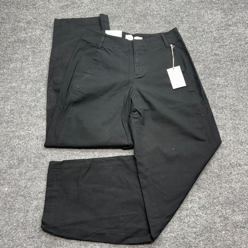 A New Day Womens Black High Rise Straight Leg Stretch Pants Size 4R 018 04 7884 - Picture 1 of 11